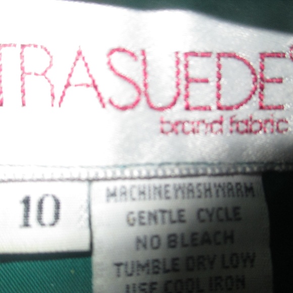 GENUINE SUEDE SUIT , AGUA BLUE, SIZE 8-10 - Picture 6 of 6